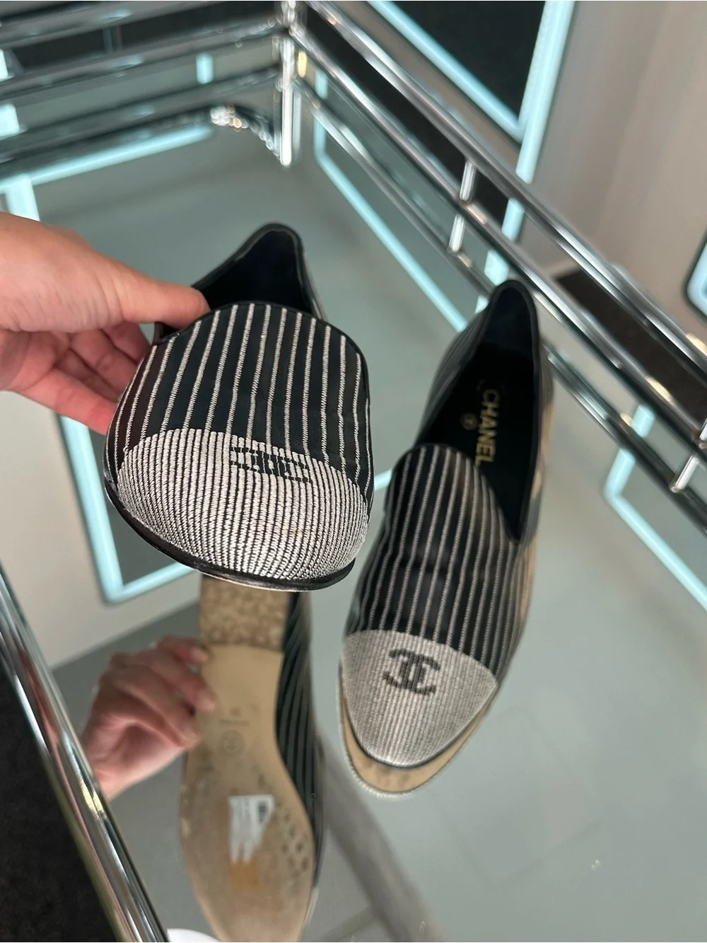 Chanel Pinstripe Loafer